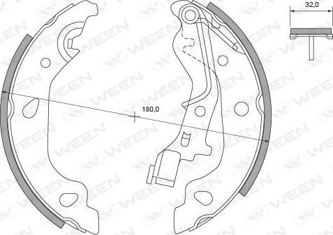 Ween 152-2442 - Komplet kočnica, bubanj kočnice www.molydon.hr