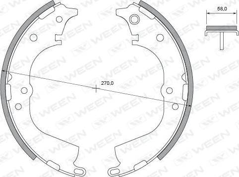 Ween 152-2447 - Komplet kočnica, bubanj kočnice www.molydon.hr