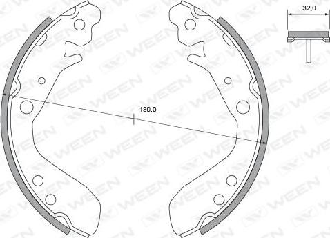 Ween 152-2459 - Komplet kočnica, bubanj kočnice www.molydon.hr