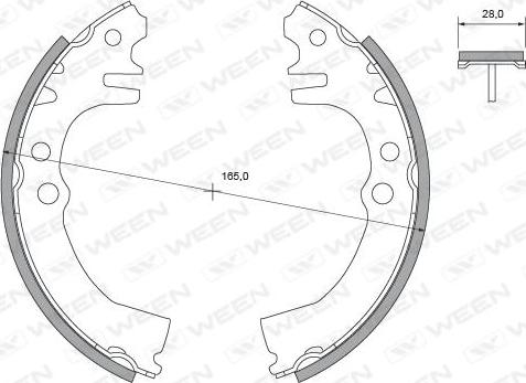 Ween 152-2450 - Komplet kočnica, bubanj kočnice www.molydon.hr