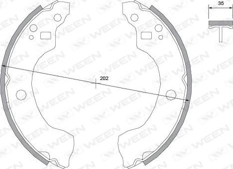 Ween 152-2460 - Komplet kočnica, bubanj kočnice www.molydon.hr