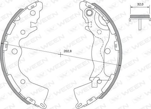 Ween 152-2468 - Komplet kočnica, bubanj kočnice www.molydon.hr