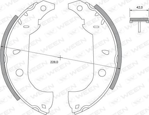 Ween 152-2405 - Komplet kočnica, bubanj kočnice www.molydon.hr