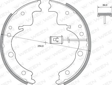 Ween 152-2400 - Komplet kočnica, bubanj kočnice www.molydon.hr