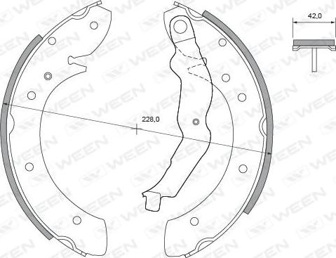 Ween 152-2407 - Komplet kočnica, bubanj kočnice www.molydon.hr