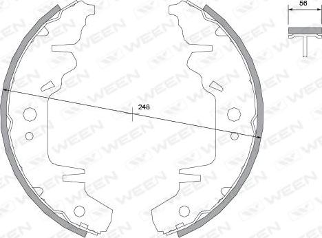 Ween 152-2419 - Komplet kočnica, bubanj kočnice www.molydon.hr