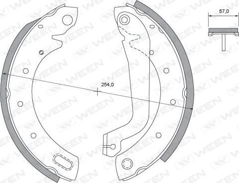 Ween 152-2410 - Komplet kočnica, bubanj kočnice www.molydon.hr