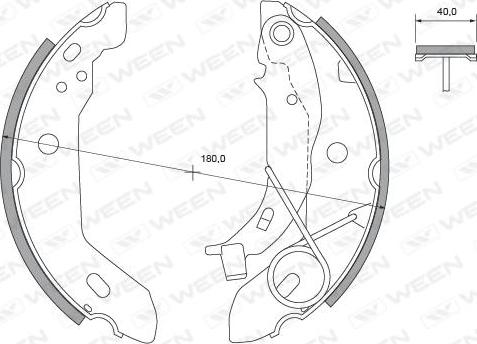 Ween 152-2411 - Komplet kočnica, bubanj kočnice www.molydon.hr