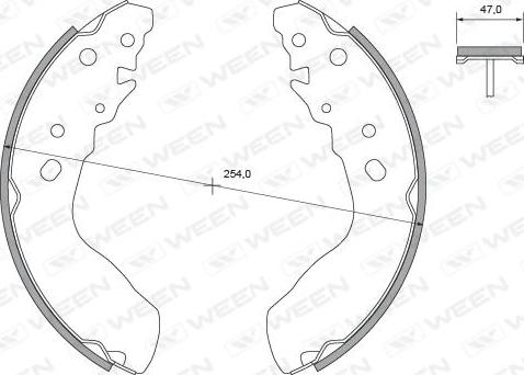 Ween 152-2418 - Komplet kočnica, bubanj kočnice www.molydon.hr