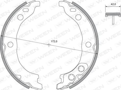 Ween 152-2484 - Komplet kočionih obloga, rucna kočnica www.molydon.hr