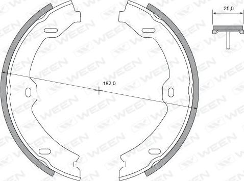 Ween 152-2486 - Komplet kočionih obloga, rucna kočnica www.molydon.hr