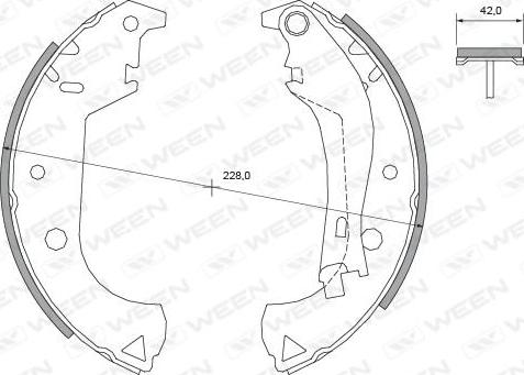 Ween 152-2480 - Komplet kočnica, bubanj kočnice www.molydon.hr