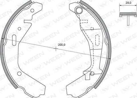 Ween 152-2488 - Komplet kočnica, bubanj kočnice www.molydon.hr