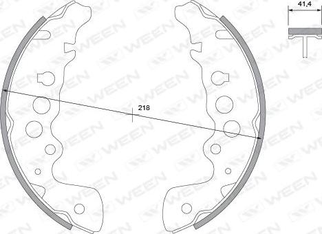 Ween 152-2435 - Komplet kočnica, bubanj kočnice www.molydon.hr