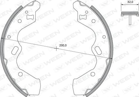 Ween 152-2431 - Komplet kočnica, bubanj kočnice www.molydon.hr