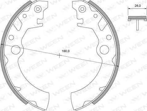 Ween 152-2424 - Komplet kočnica, bubanj kočnice www.molydon.hr