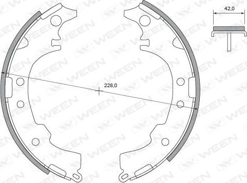 Ween 152-2425 - Komplet kočnica, bubanj kočnice www.molydon.hr