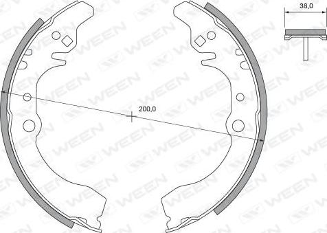 Ween 152-2421 - Komplet kočnica, bubanj kočnice www.molydon.hr