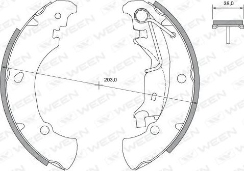 Ween 152-2475 - Komplet kočnica, bubanj kočnice www.molydon.hr