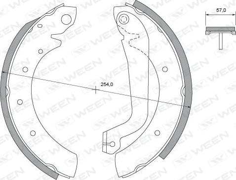 Ween 152-2478 - Komplet kočnica, bubanj kočnice www.molydon.hr