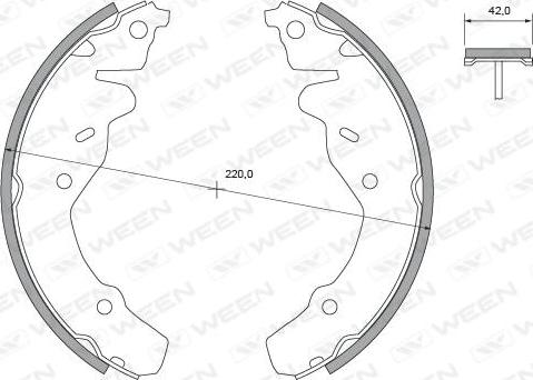 Ween 152-2472 - Komplet kočnica, bubanj kočnice www.molydon.hr