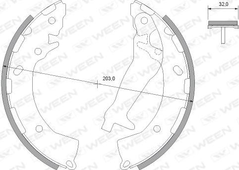 Ween 152-2501 - Komplet kočnica, bubanj kočnice www.molydon.hr