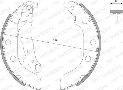 Ween 152-2047 - Komplet kočnica, bubanj kočnice www.molydon.hr