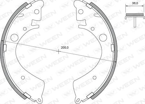 Ween 152-2056 - Komplet kočnica, bubanj kočnice www.molydon.hr