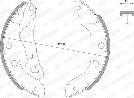 Ween 152-2050 - Komplet kočnica, bubanj kočnice www.molydon.hr