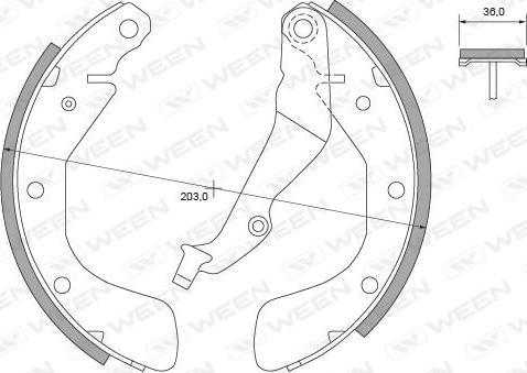 Ween 152-2051 - Komplet kočnica, bubanj kočnice www.molydon.hr