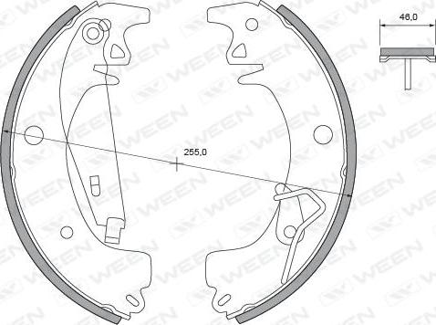 Ween 152-2081 - Komplet kočnica, bubanj kočnice www.molydon.hr