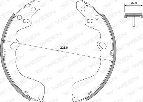 Ween 152-2033 - Komplet kočnica, bubanj kočnice www.molydon.hr