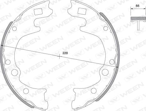 Ween 152-2029 - Komplet kočnica, bubanj kočnice www.molydon.hr