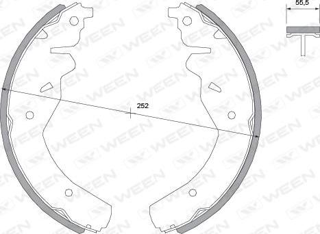 Ween 152-2025 - Komplet kočnica, bubanj kočnice www.molydon.hr