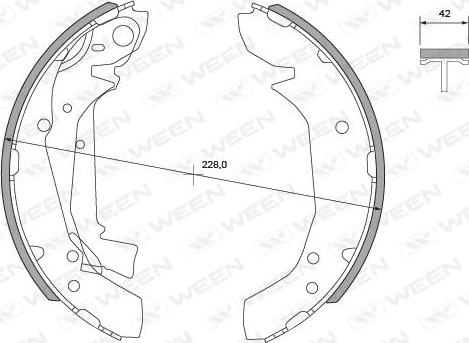 Ween 152-2022 - Komplet kočnica, bubanj kočnice www.molydon.hr