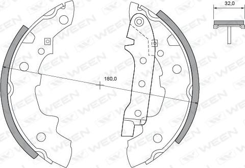 Ween 152-2071 - Komplet kočnica, bubanj kočnice www.molydon.hr