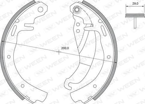 Ween 152-2199 - Komplet kočnica, bubanj kočnice www.molydon.hr