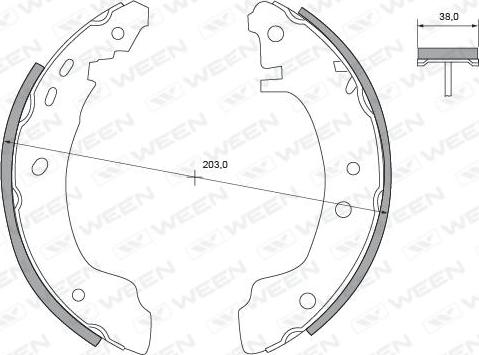 Ween 152-2144 - Komplet kočnica, bubanj kočnice www.molydon.hr