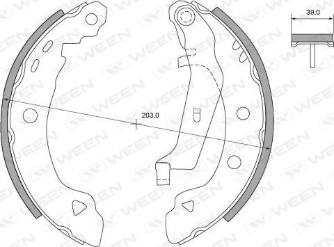 Ween 152-2145 - Komplet kočnica, bubanj kočnice www.molydon.hr