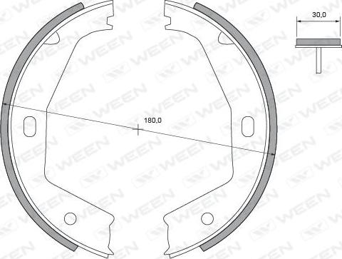 Ween 152-2151 - Komplet kočionih obloga, rucna kočnica www.molydon.hr