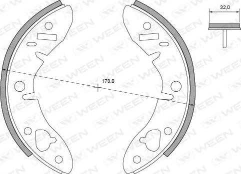 Ween 152-2166 - Komplet kočnica, bubanj kočnice www.molydon.hr