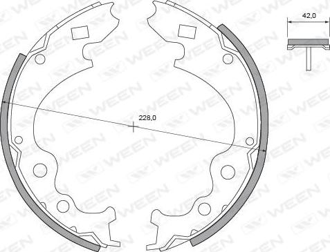 Ween 152-2100 - Komplet kočnica, bubanj kočnice www.molydon.hr