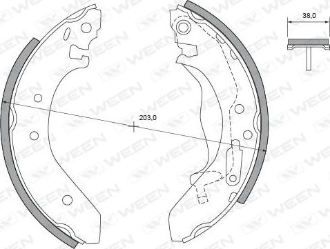 Ween 152-2102 - Komplet kočnica, bubanj kočnice www.molydon.hr