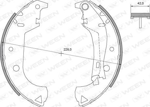 Ween 152-2116 - Komplet kočnica, bubanj kočnice www.molydon.hr