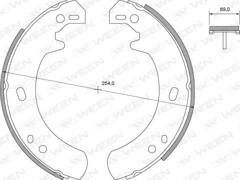 Ween 152-2110 - Komplet kočionih obloga, rucna kočnica www.molydon.hr