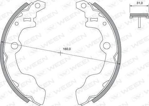 Ween 152-2111 - Komplet kočnica, bubanj kočnice www.molydon.hr