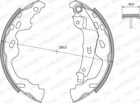 Ween 152-2136 - Komplet kočnica, bubanj kočnice www.molydon.hr