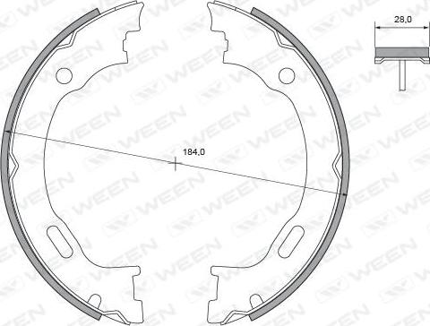 Ween 152-2131 - Komplet kočionih obloga, rucna kočnica www.molydon.hr