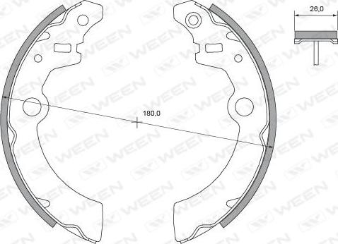 Ween 152-2132 - Komplet kočnica, bubanj kočnice www.molydon.hr