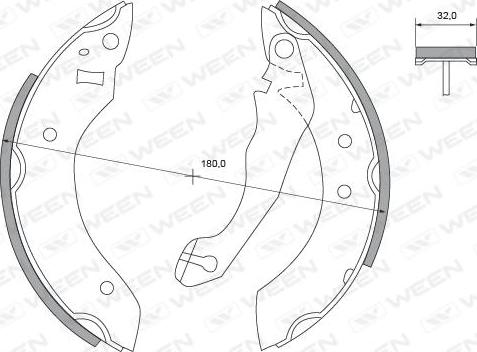 Ween 152-2176 - Komplet kočnica, bubanj kočnice www.molydon.hr